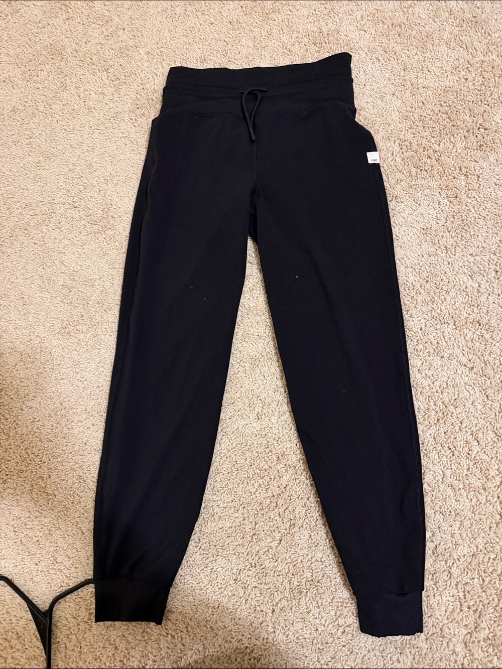 Vuori Black Jogger Track Pants with Drawstring Waist